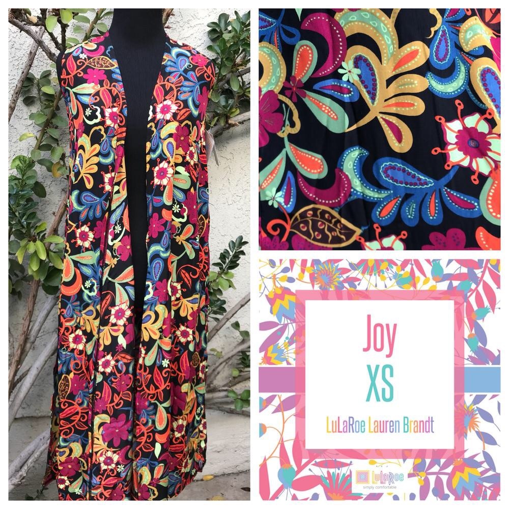 NWT! LuLaRoe XS Joy Vest!! Stunning Floral!